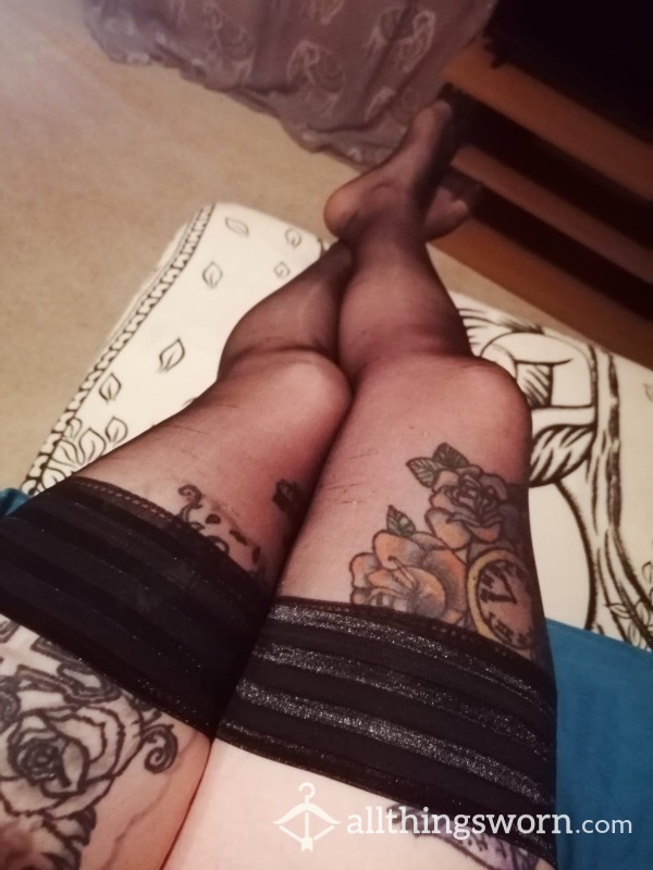 10 Denier Black Stockings