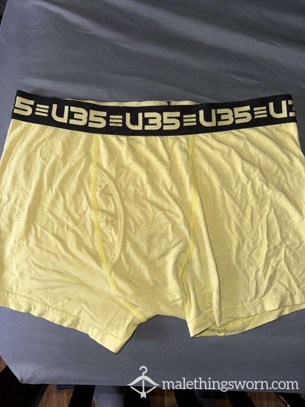 $14- Yellow Well Worn Underwear