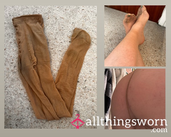 Caramel Coloured Nylon Tights