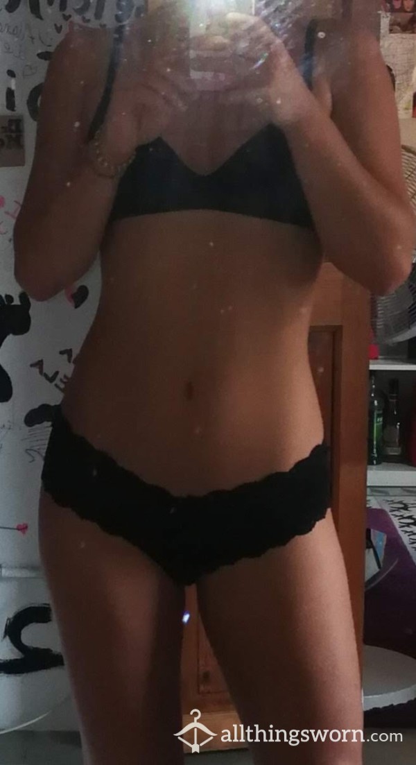 19 Year Old's Black Panties