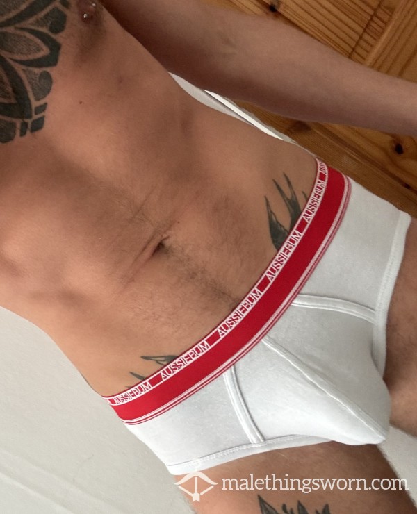 2 Day Worn White Briefs