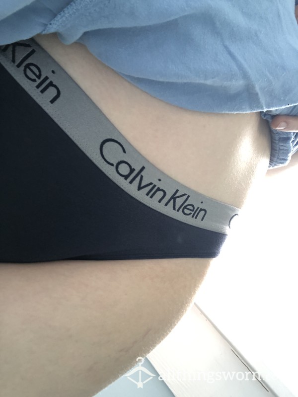 24 Hour Wear Calvin Klein Blue Panties!