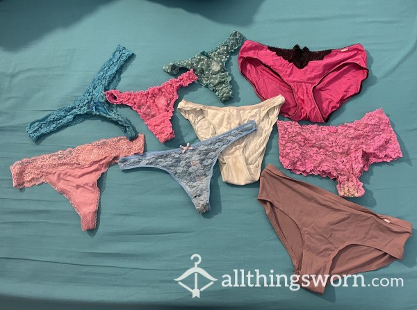 Variety Of Well Worn Panties And Thongs!