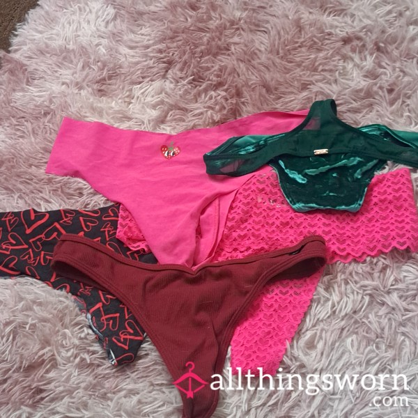 24 Hr Wear Pick Your Poison Victoria's Secret Pink Thongs