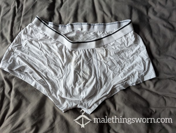 2XL Well Worn White Boxers