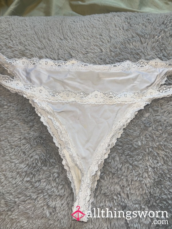 3 Day Worn White Thong