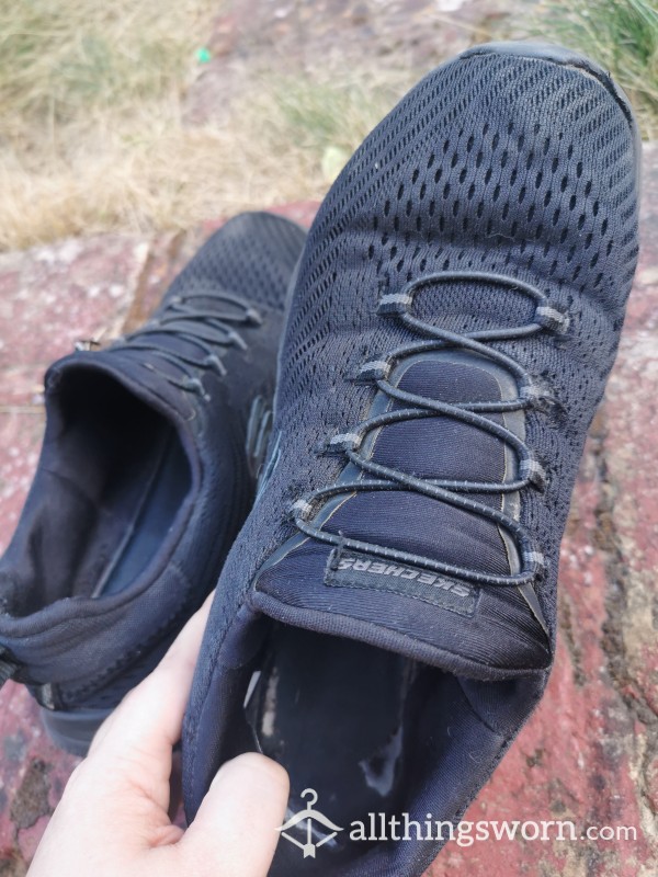 3 Year Old Black Work Skechers - Worn Whilst Pregnant.