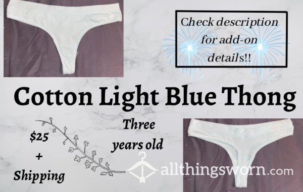 3yr Old Light Blue Cotton Thong💙