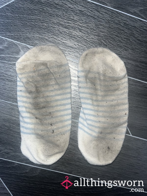 SOLD OTHERS AVAILABLE 4 Day Worn Dirty Ankle Socks