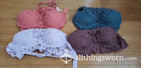 4 Victoria Secret Lace Bras (used In Model Shoot)