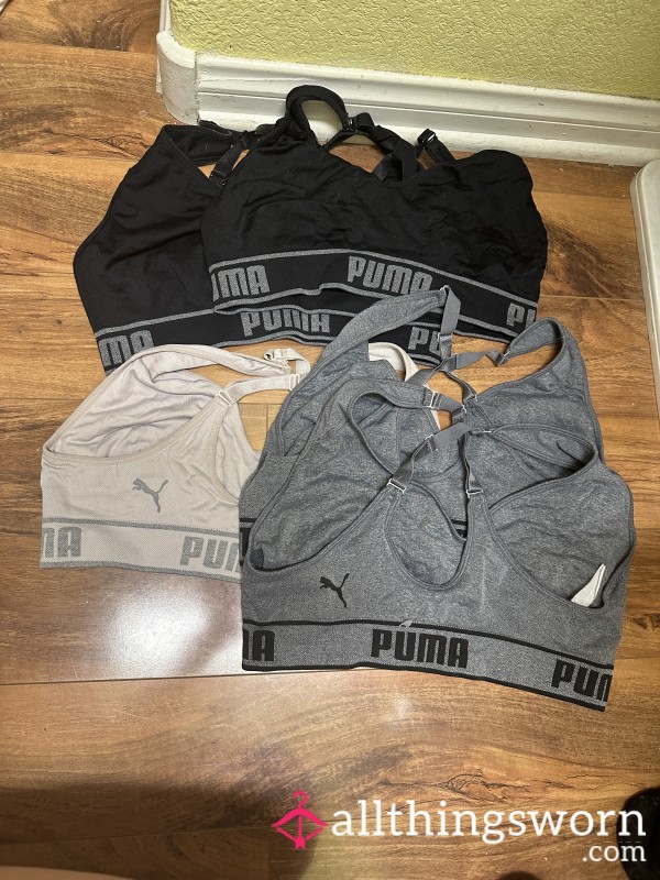 4 Well Worn Puma Sports Bras