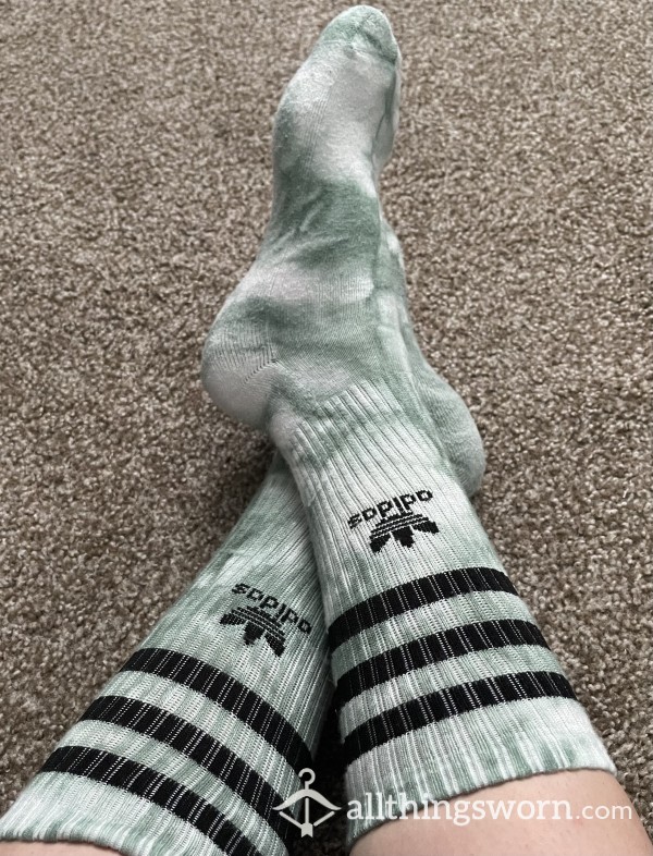 48 Hour Wear Mid Calf Tie Dye Adidas Socks 🧦