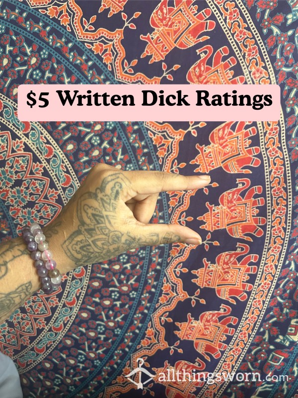 $5 Written D*ck Rating