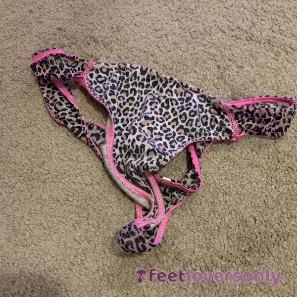 🐆Old Leopard Thong Panties. Sz M