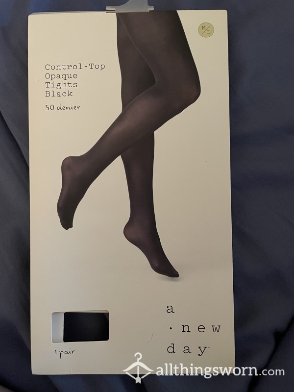 50 Denier Black Pantyhose