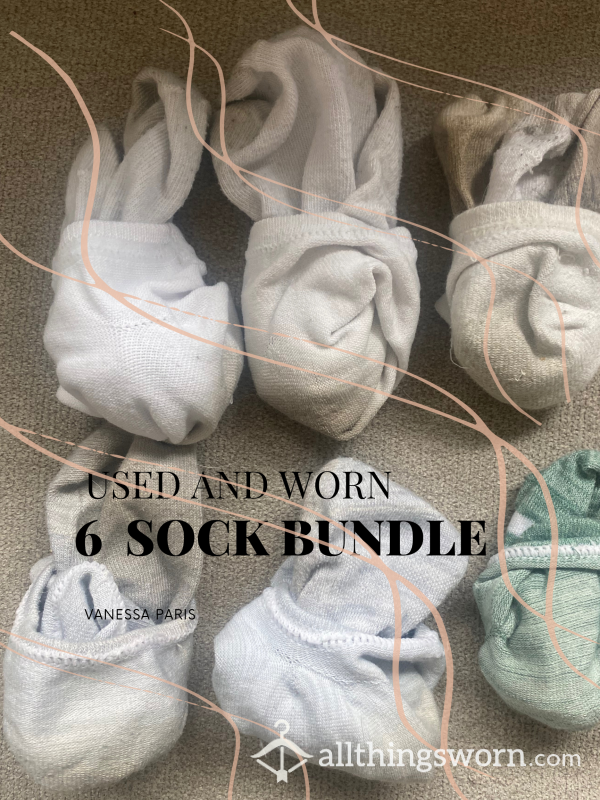 6 Used Dirty Socks!!