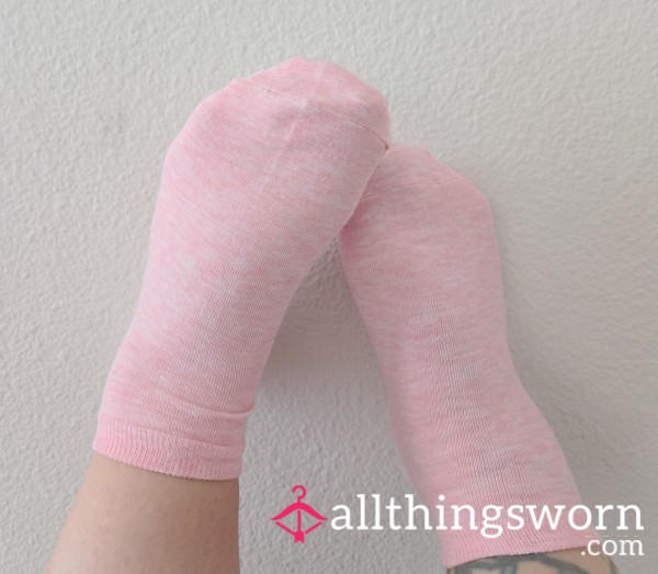 7 Day Wear Pink Thin Cotton Socks