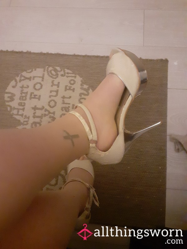 8ins Gold Heels