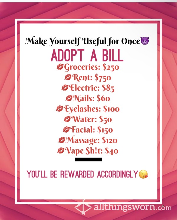 ✨Adopt A Bill!✨