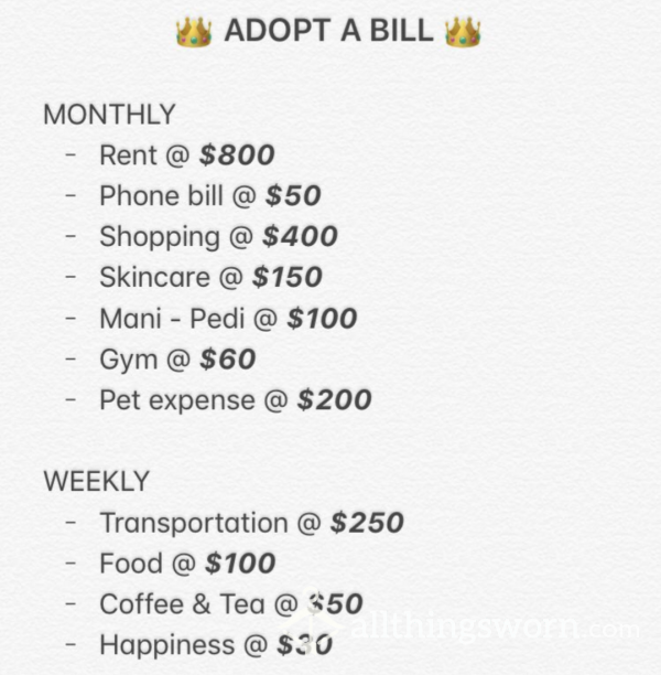 ADOPT MY BILL NOW PIGS!