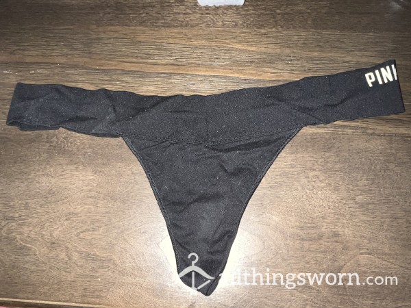 Alli’s Medium Black Thong Pink Brand