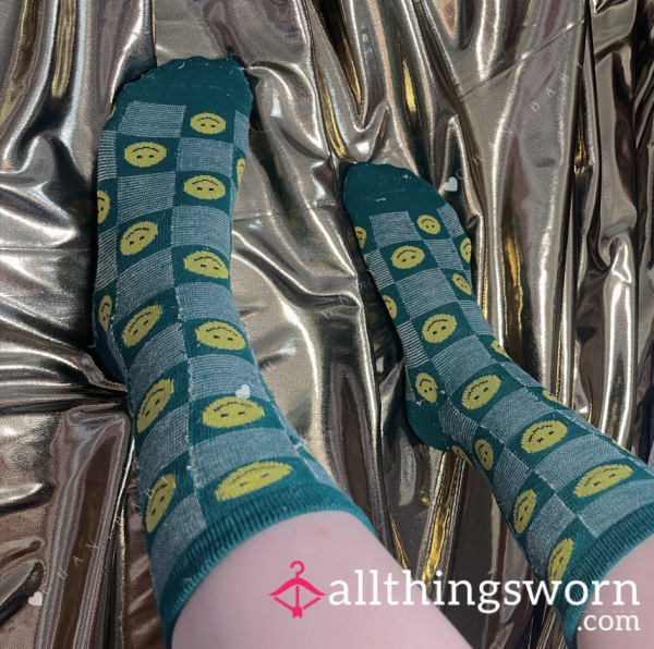 Alt Green Sa**y Smile Socks