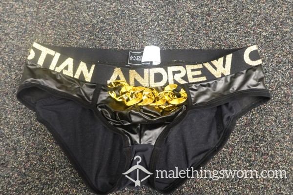 ANDREW CHRISTIANS L BLACK & GOLD CHAIN