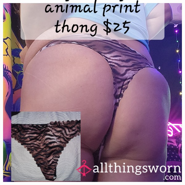 Animal Print Thong #1