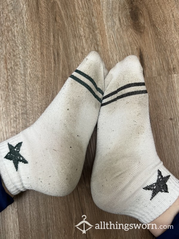 Ankle Star Blk/Gr 2days Worn