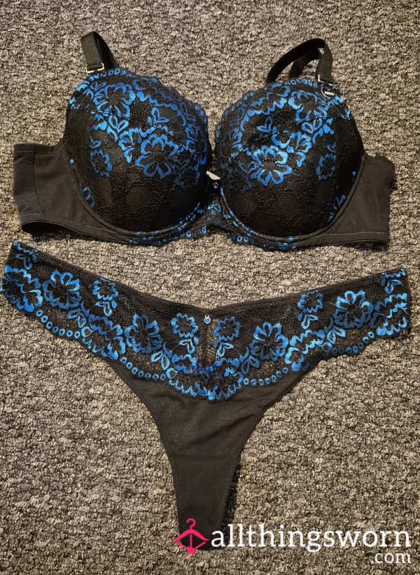 Ann Summers Black And Teal Bra