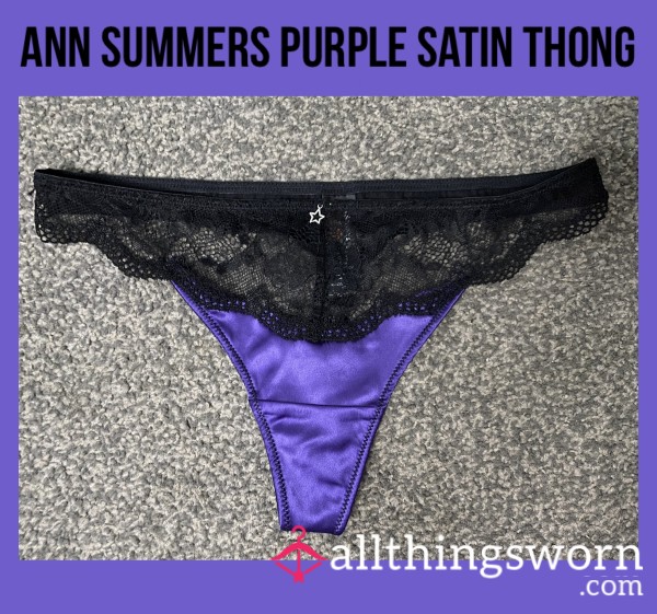 Ann Summers Purple Satin Thong😈