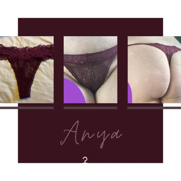 “Anya” Plum Lace Thong