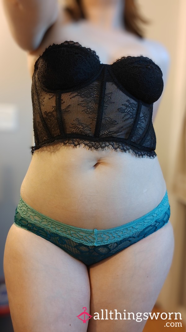 Aqua Blue And Green Panties