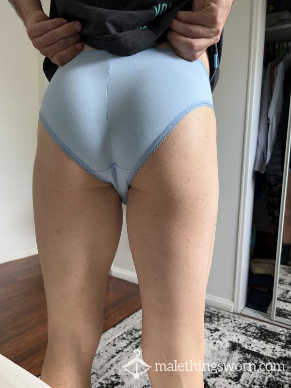 Baby Blue S**y Bikini Panties Size M - Rock Climber