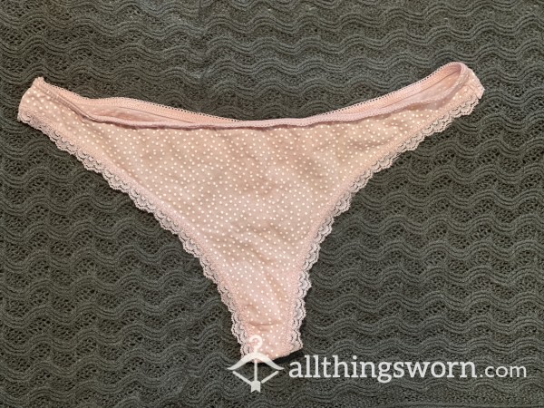 Baby Pink Cotton Thong LG