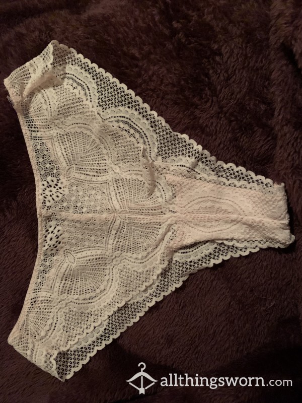 Baby Pink Lace Worn Panties