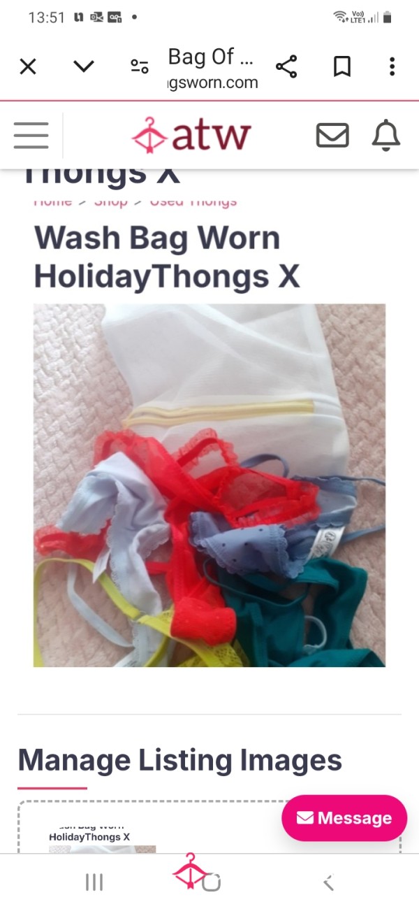 Bag Of  Holiday Thongs  X