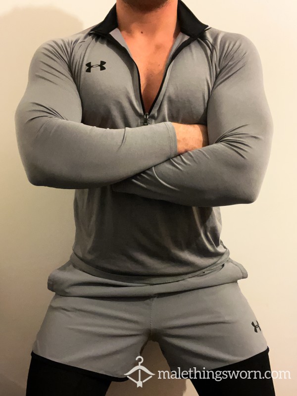 GREY UNDER ARMOUR GYM KIT