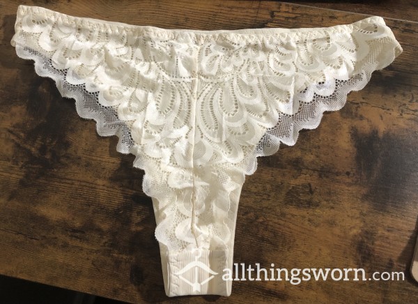 Beige Cheeky Panties - Includes US Shipping & 24 Hr Wear - Medium - Customizable