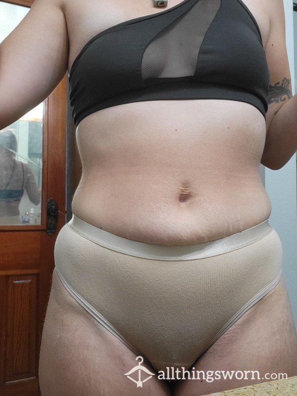 Beige High Waisted Briefs