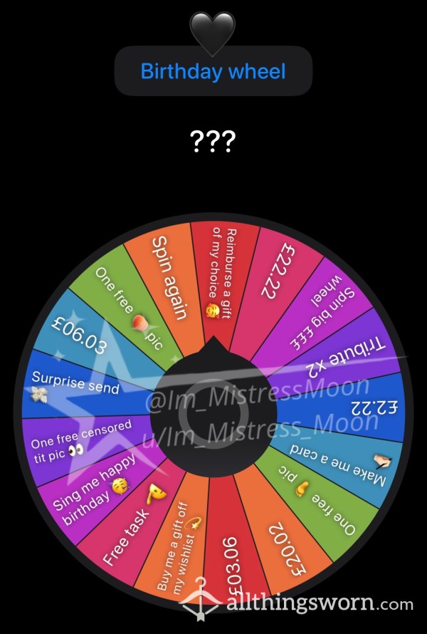 Birthday Wheel 🥳