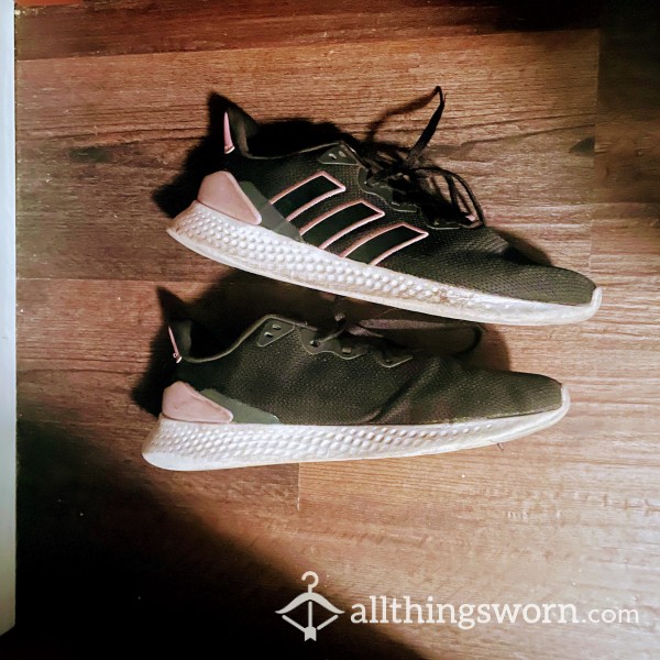 Black Adidas W/ Pink Stripes