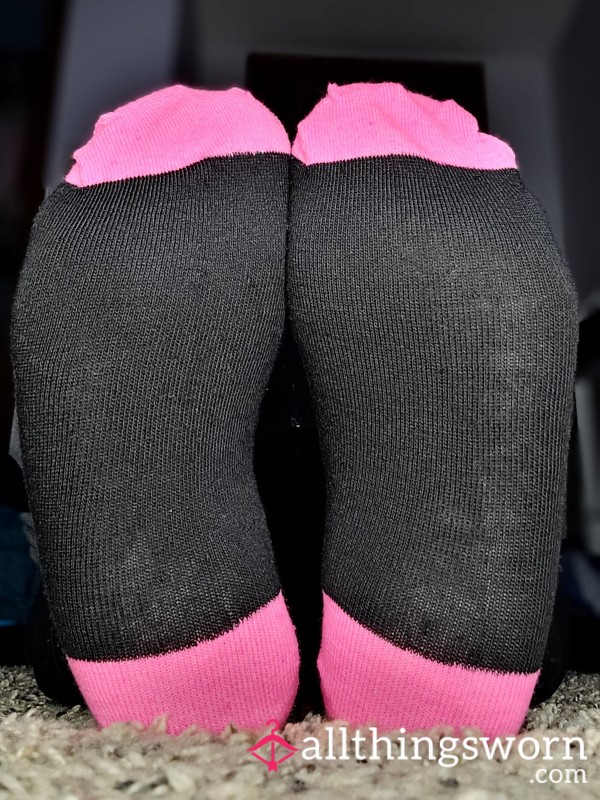 Black And Pink Socks Worn How You Want!