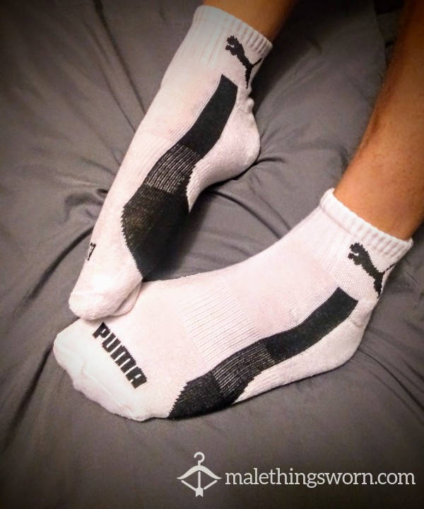 Black And White Puma Socks Worn By S**y Gardener