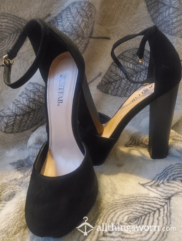 Black Ankle Strap High Heels