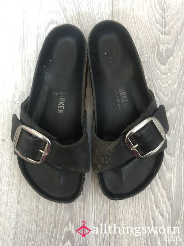 Black Birkenstocks Old And Dirty