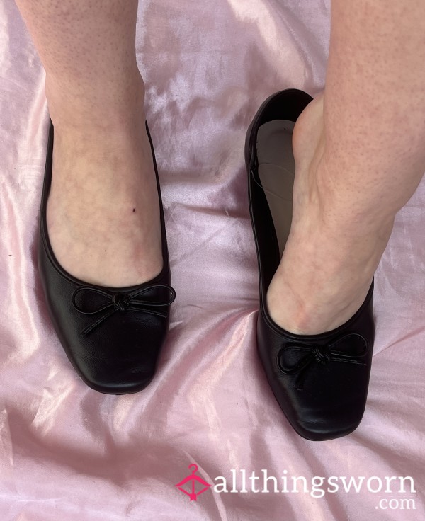 Black Bow Flat Dolly Shoes 🥰🖤