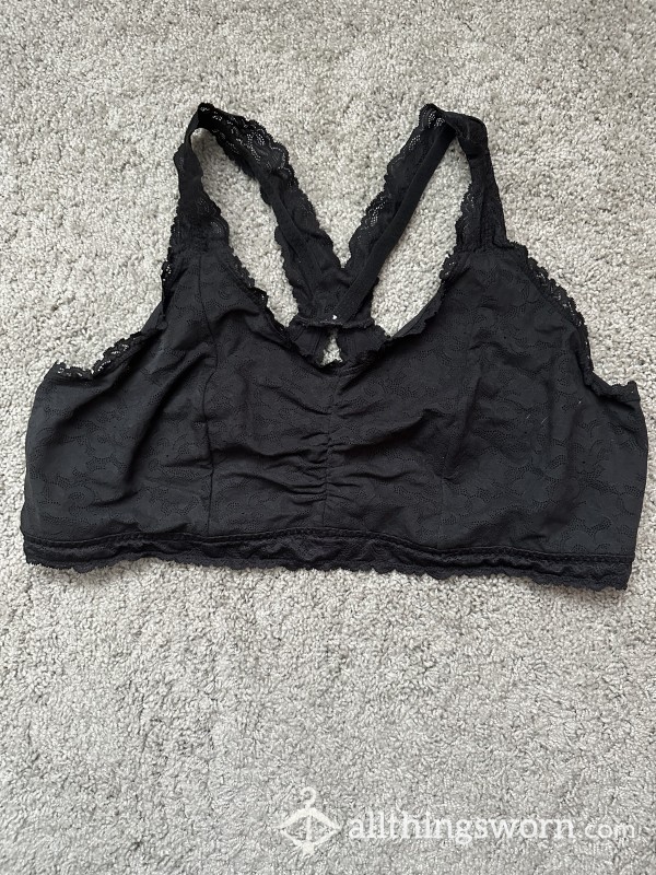 Black Lacey Bralette, Plus Size 2X