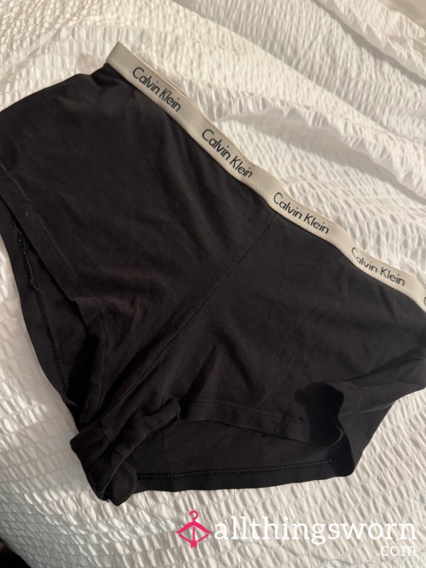 Black Calvin Klein Boy Short Panties