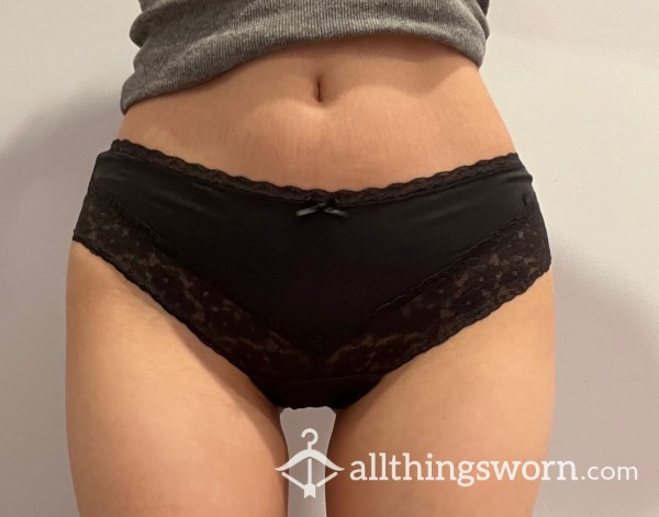 Black Cheeky Lace Brazilian Panties